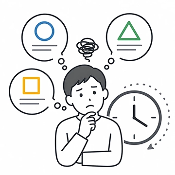 何を実施するか決めるまでに時間がかかる